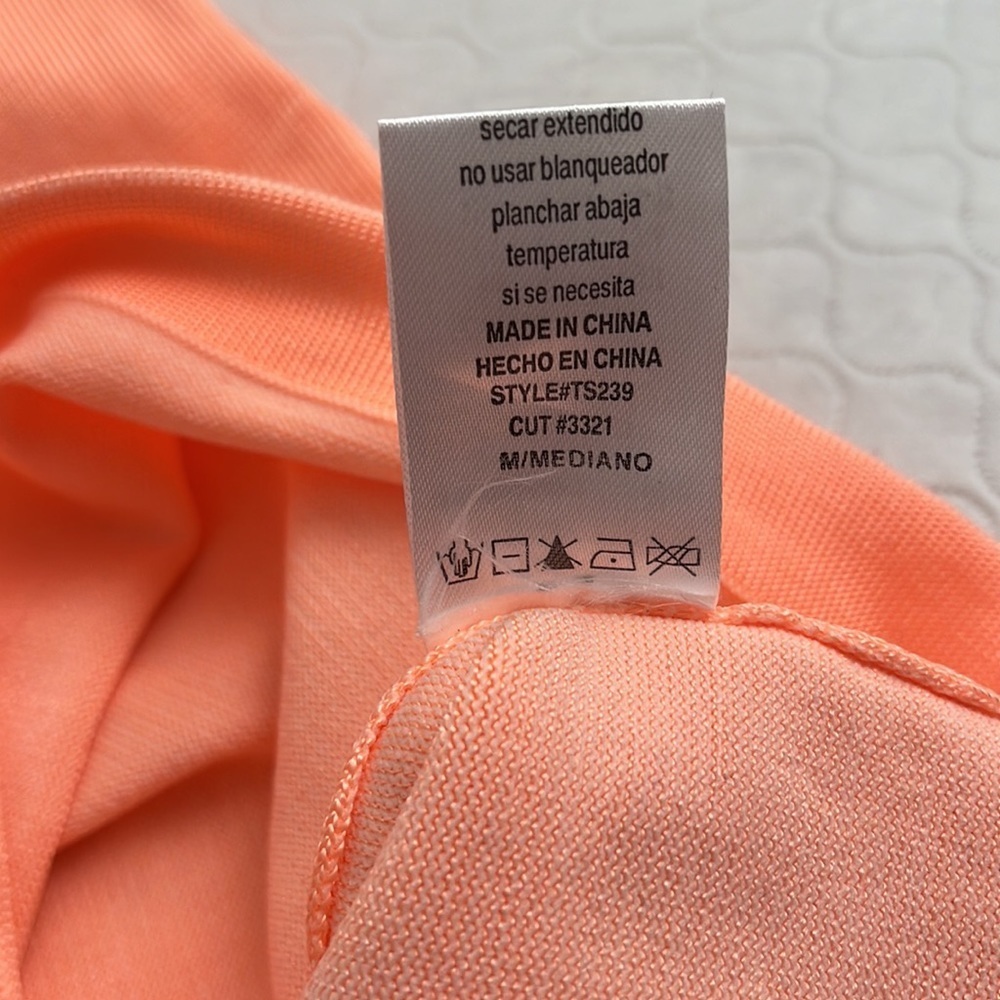 WOW couture neon peach stretch pencil skirt - Picture 8 of 8